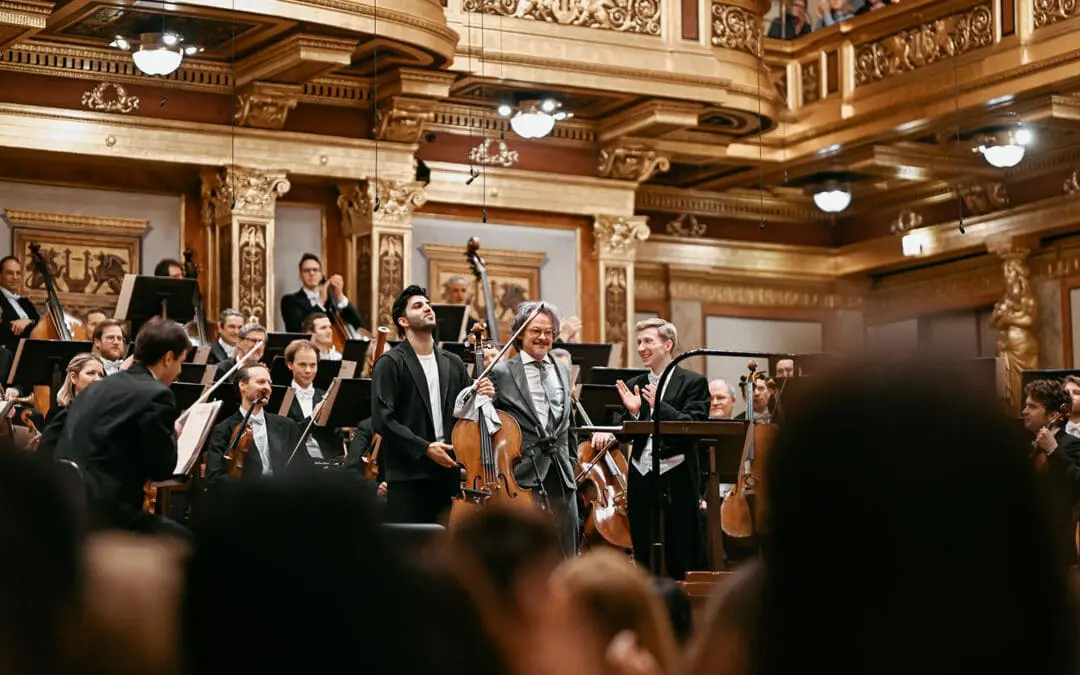 Wiener Symphoniker, Kian Soltani, Patrick Hahn und Marcus Nigsch verbeugen sich