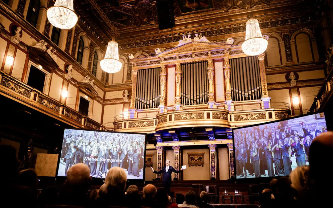 Musikvereinsintendant Dr. Stephan Pauly bei der Abopräsentation der Saison 2025/26 im Großen Saal